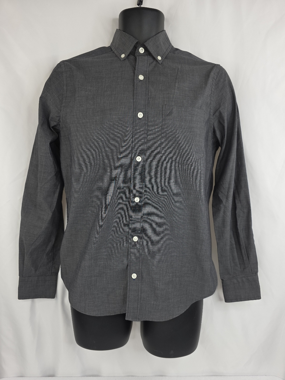 Nautica Men's Button Down Shirt Gray Size XS Classic Fit CP-3571